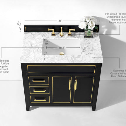 Aspen 36" Bath Vanity Set Ancerre Designs