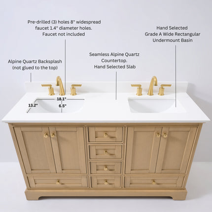 Audrey 66" Bath Vanity Set Ancerre Designs