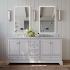 White | Brushed Nickel Hardware