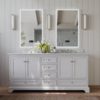 White | Brushed Nickel Hardware