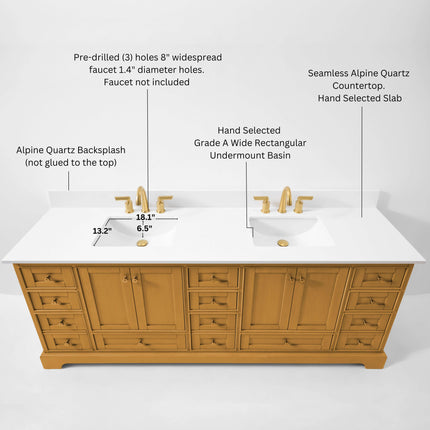 Audrey Bathroom Vanity in Sienna Finish Ancerre Designs