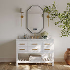 White | Brushed Gold Hardware