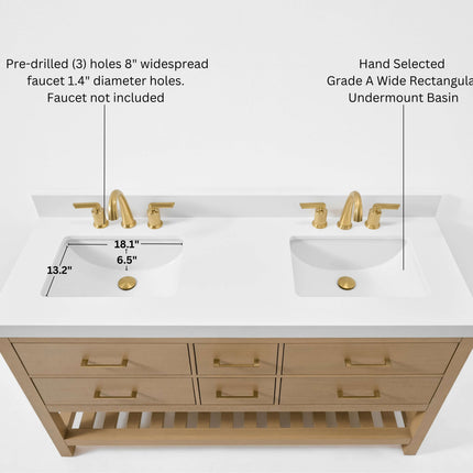 Elizabeth 60" Bath Vanity Set Ancerre Designs