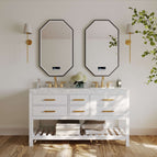 White | Brushed Gold Hardware