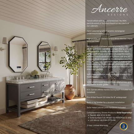 Elizabeth 72" Bath Vanity Set Ancerre Designs
