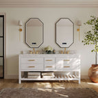 White | Brushed Gold Hardware