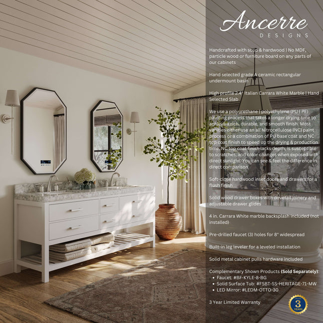 Elizabeth 72" Bath Vanity Set Ancerre Designs