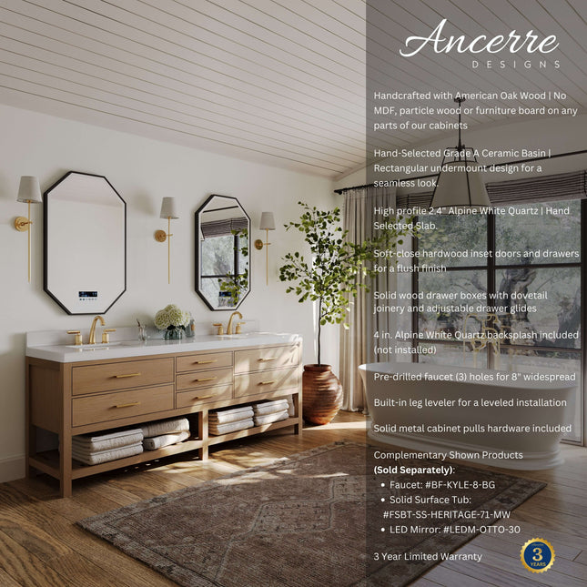 Elizabeth 84" Bath Vanity Set Ancerre Designs