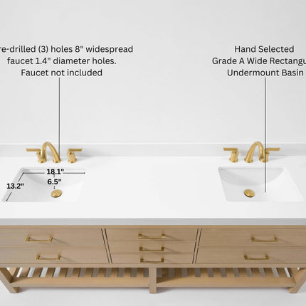 Elizabeth 84" Bath Vanity Set Ancerre Designs