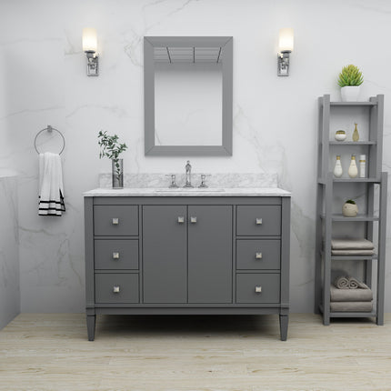 Kayleigh Bathroom Vanity with Sink and Carrara White Marble Top Cabinet Set Ancerre Designs