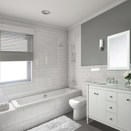 Kayleigh Bathroom Vanity with Sink and Carrara White Marble Top Cabinet Set Ancerre Designs
