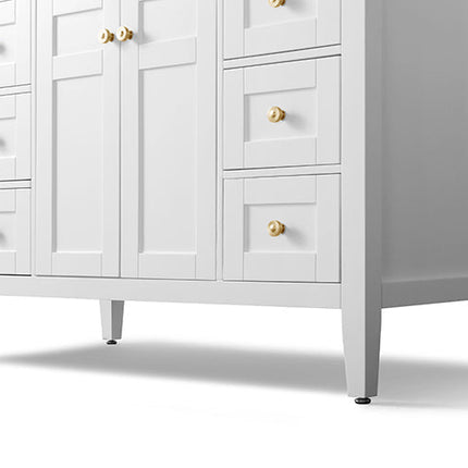 Maili Bathroom Vanity with Sink and Carrara White Marble Top Cabinet Set Ancerre Designs