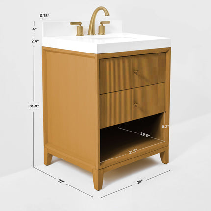 Momo Bathroom Vanity Collection in Sienna Finish Ancerre Designs