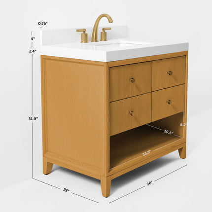 Momo Bathroom Vanity Collection in Sienna Finish Ancerre Designs