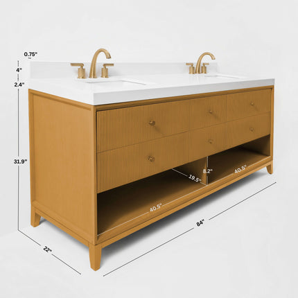 Momo Bathroom Vanity Collection in Sienna Finish Ancerre Designs