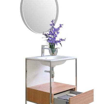 Tory Bathroom Vanity with Solid Surface Top Cabinet Set with Mirror Ancerre Designs