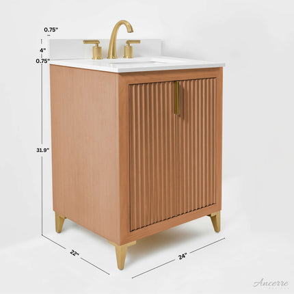 Turlington Bathroom Vanity Collection in Sienna Finish - 24" to 84" Wide Options Ancerre Designs