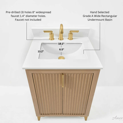 Turlington 24" Bath Vanity Set Ancerre Designs