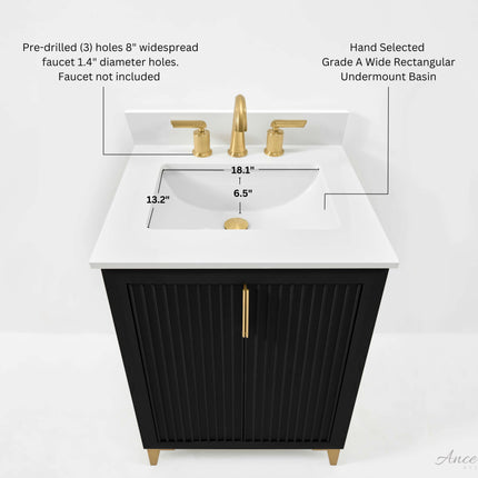 Turlington 24" Bath Vanity Set Ancerre Designs