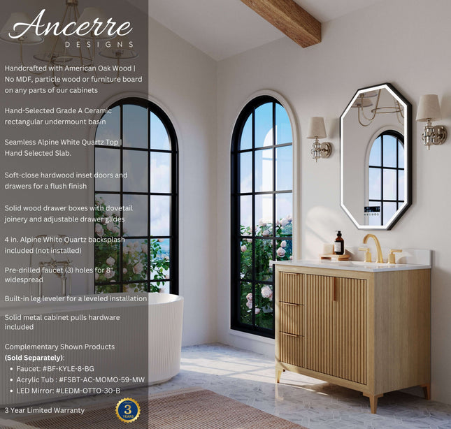Turlington 36" Bath Vanity Set Ancerre Designs