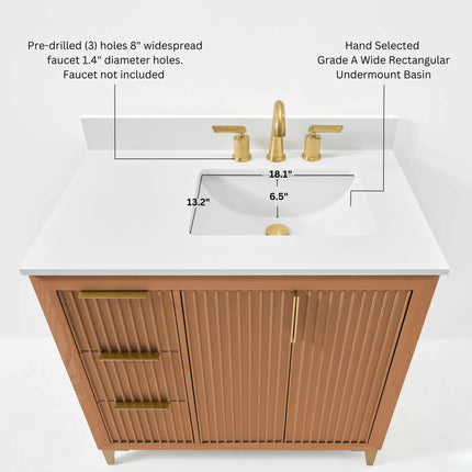Turlington 36" Bath Vanity Set Ancerre Designs