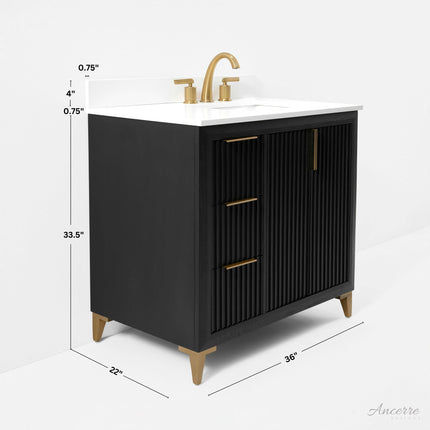 Turlington 36" Bath Vanity Set Ancerre Designs