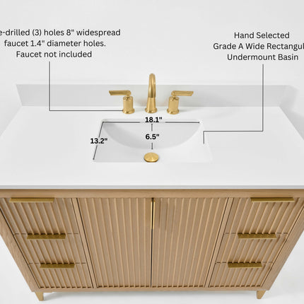 Turlington 48" Bath Vanity Set Ancerre Designs