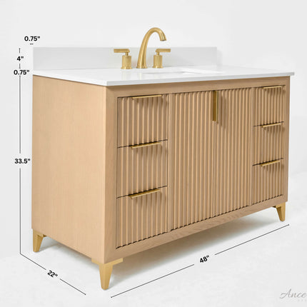 Turlington 48" Bath Vanity Set Ancerre Designs