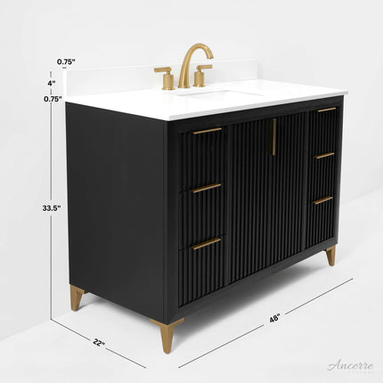 Turlington 48" Bath Vanity Set Ancerre Designs
