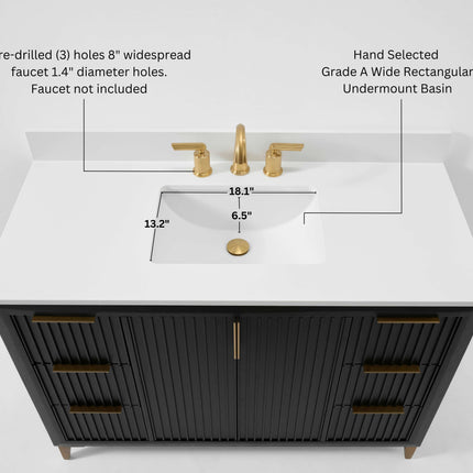Turlington 48" Bath Vanity Set Ancerre Designs