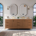 84 inch | Double Sinks / Oak / Quartz