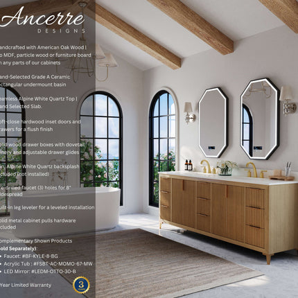 Turlington 84" Bath Vanity Set Ancerre Designs