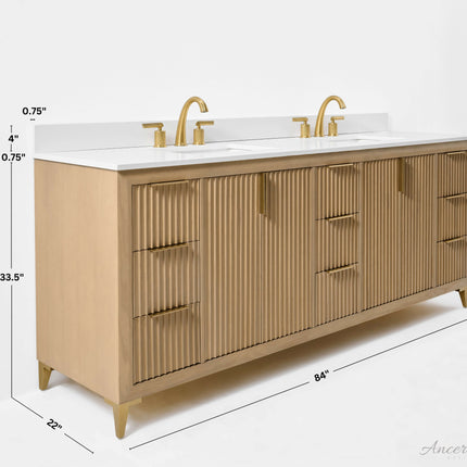 Turlington 84" Bath Vanity Set Ancerre Designs