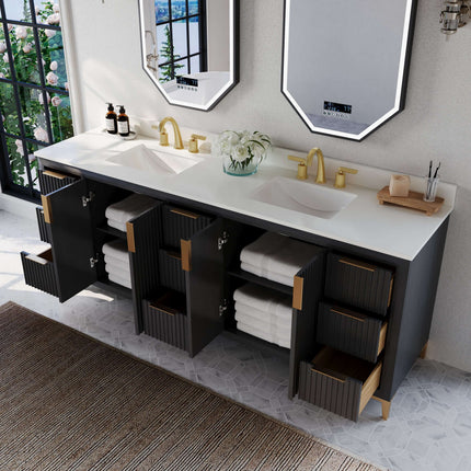 Turlington 84" Bath Vanity Set Ancerre Designs