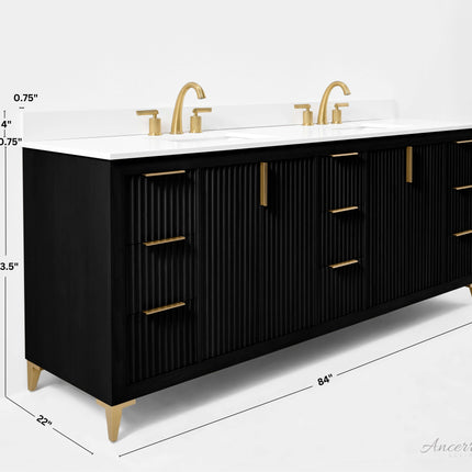 Turlington 84" Bath Vanity Set Ancerre Designs