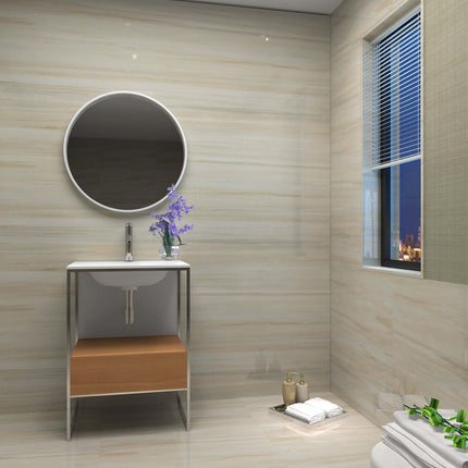 Tory Bathroom Vanity with Solid Surface Top Cabinet Set with Mirror Ancerre Designs