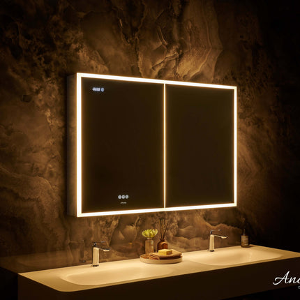 Pagani LED Mirror Cabinet with Defogger, Dimmer, Magnifier & USB outlet Ancerre Designs