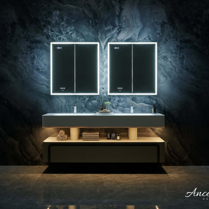 Pagani LED Mirror Cabinet with Defogger, Dimmer, Magnifier & USB outlet Ancerre Designs