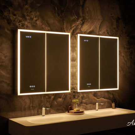 Pagani LED Mirror Cabinet with Defogger, Dimmer, Magnifier & USB outlet Ancerre Designs