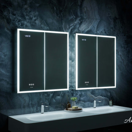 Pagani LED Mirror Cabinet with Defogger, Dimmer, Magnifier & USB outlet Ancerre Designs