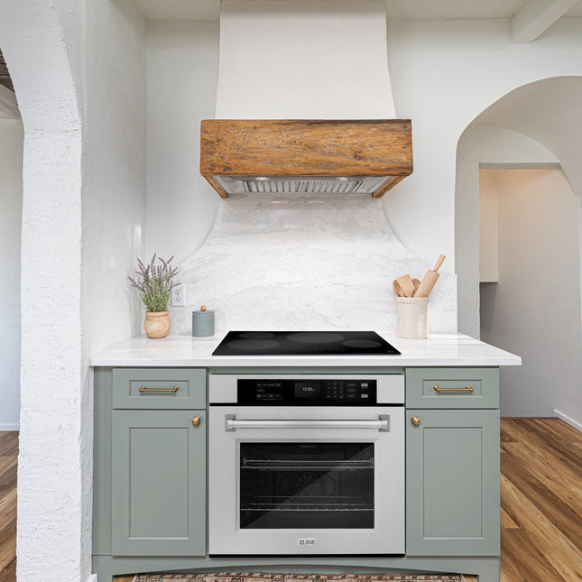 ZLINE 30 in. Professional True Convection Single Wall Oven with Air Fry and Self Clean in Satin Stainless Steel (WASS-30)