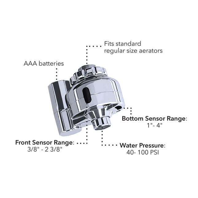 Whitehaus Eco-Friendly Touchless Faucet Aerator With Smart Sensor - WH-TA1301 Whitehaus