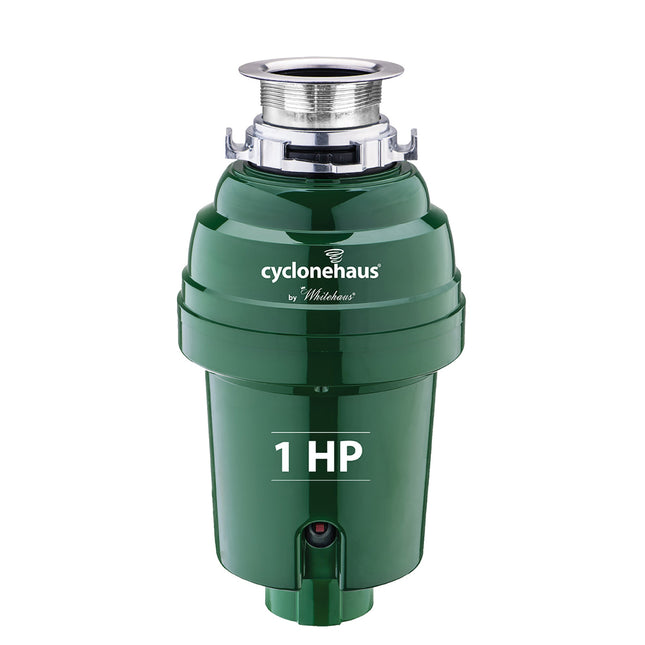 Whitehaus WH007-C Garbage Disposal With Brass Flange in Chrome and Quiet Operation White Haus