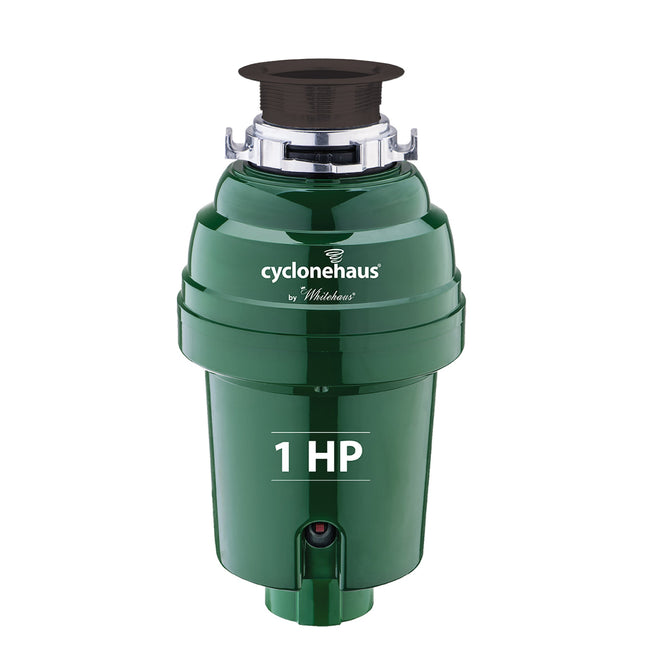 Whitehaus WH007-ORB Garbage Disposal With Brass Flange in Oil Rubbed Bronze and Quiet Operation White Haus