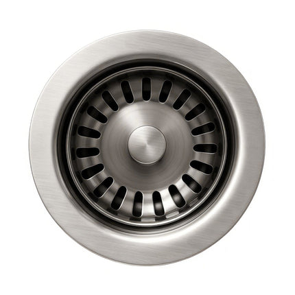 Whitehaus 3 1/2" Waste Disposer Trim With Matching Basket Strainer - WH200-BN Whitehaus