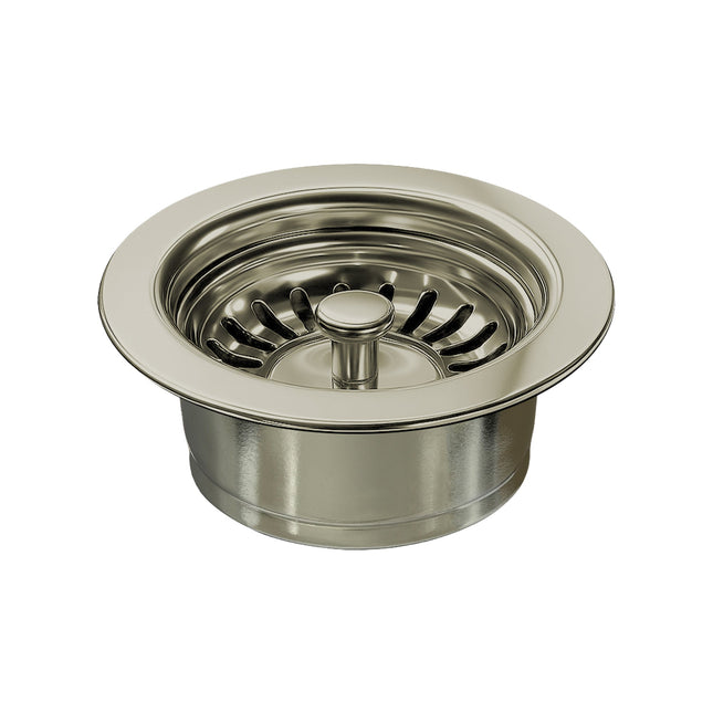 Whitehaus 3 1/2" Waste Disposer Trim With Matching Basket Strainer - WH200-PN Whitehaus