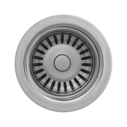 Whitehaus 3 1/2" Waste Disposer Trim With Matching Basket Strainer For Deep Fireclay Sinks - WH202-C Whitehaus