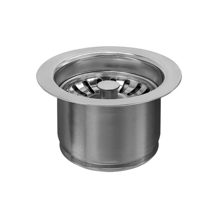 Whitehaus 3 1/2" Waste Disposer Trim With Matching Basket Strainer For Deep Fireclay Sinks - WH202-C Whitehaus