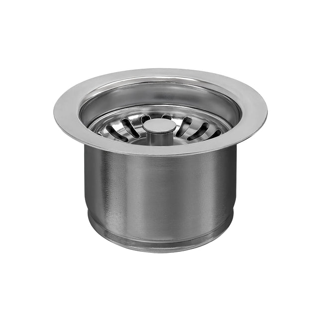 Whitehaus 3 1/2" Waste Disposer Trim With Matching Basket Strainer For Deep Fireclay Sinks - WH202-C Whitehaus