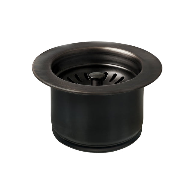 Whitehaus 3 1/2" Waste Disposer Trim With Matching Basket Strainer For Deep Fireclay Sinks - WH202-MB Whitehaus